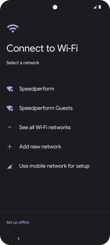 Press the required WiFi network.