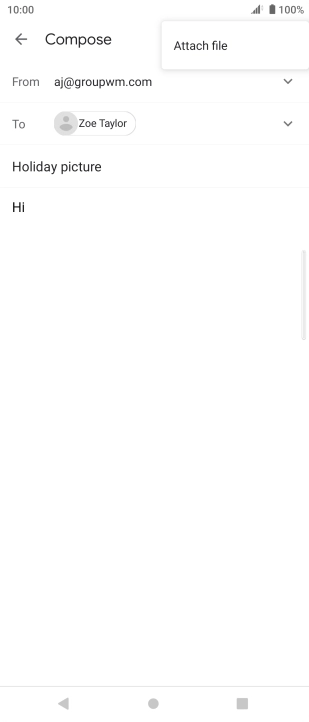 Press Attach file and go to the required folder. Press Attach file and go to the required folder.
