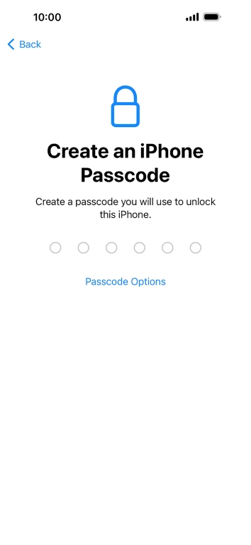 Press Passcode Options. Press Passcode Options.