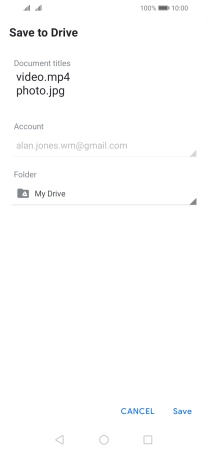 Press the field below 'Folder'.