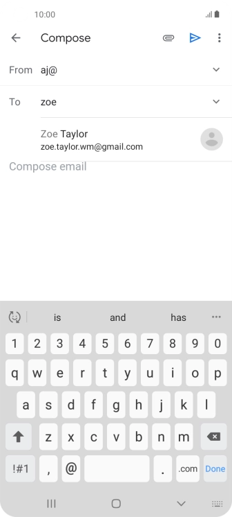 Press the required contact. Press the required contact.