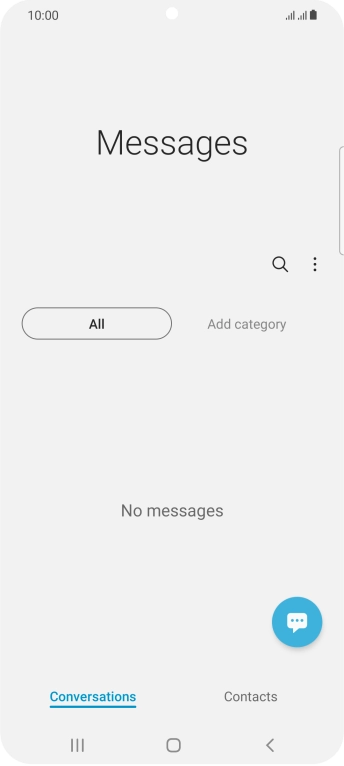 Press the new message icon. Press the new message icon.