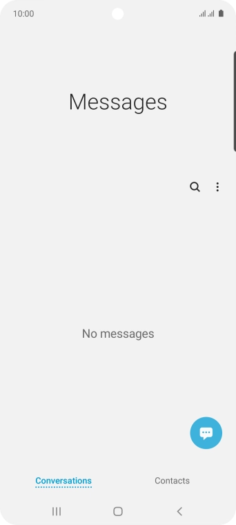 Press the new message icon. Press the new message icon.