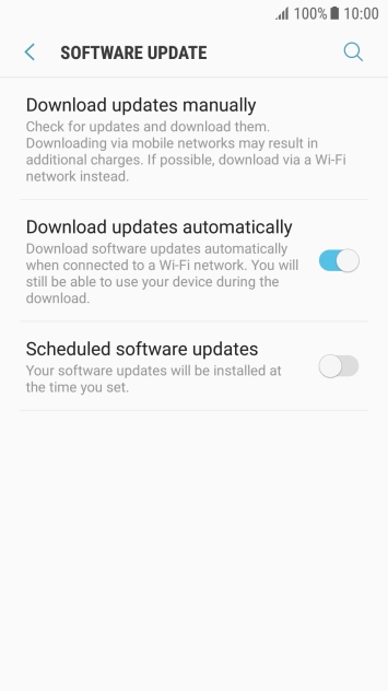 Press Download updates manually. If a new software version is available, it's displayed. Follow the instructions on the screen to update the phone software.