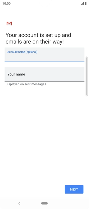 Press Your name and key in the required sender name. Press Your name and key in the required sender name.