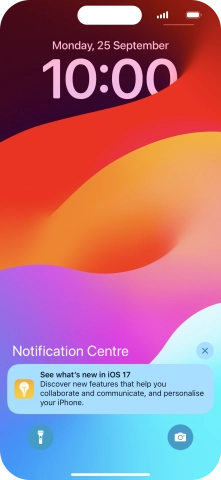 Press the required notification and follow the instructions on the screen to use the selected function.