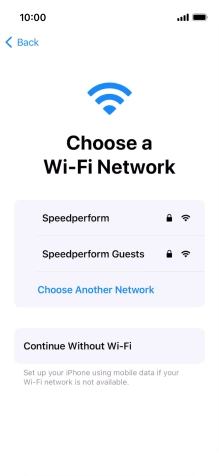 Press the required WiFi network.