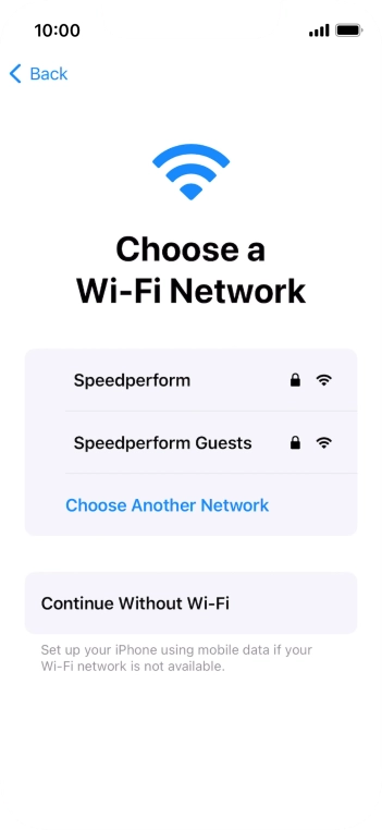 Press the required WiFi network. Press the required WiFi network.