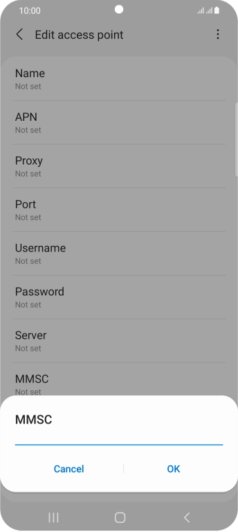 Key in http://mmsc.mms.o2.co.uk:8002 and press OK. Key in http://mmsc.mms.o2.co.uk:8002 and press OK.