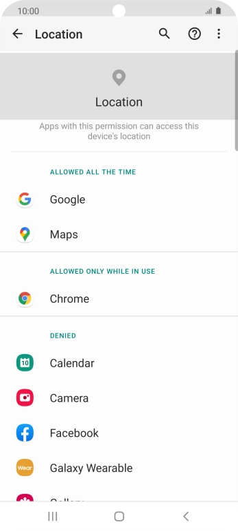 Press the required app. Press the required app.