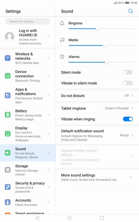 Press the Home key to return to the home screen.