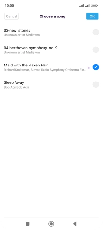 Once you've found a ring tone you like, press OK.