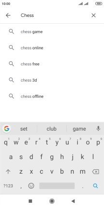 Key in the name or subject of the required app and press the search icon.
