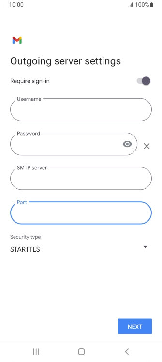 Press the drop down list below 'Security type'. Press the drop down list below 'Security type'.