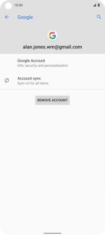 Press Account sync.