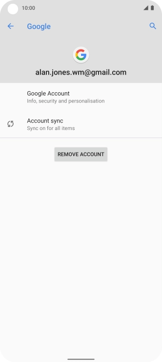 Press Account sync.