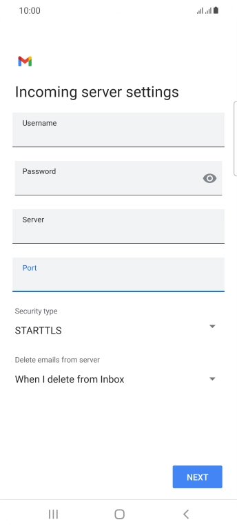 Press the drop down list below 'Security type'. Press the drop down list below 'Security type'.
