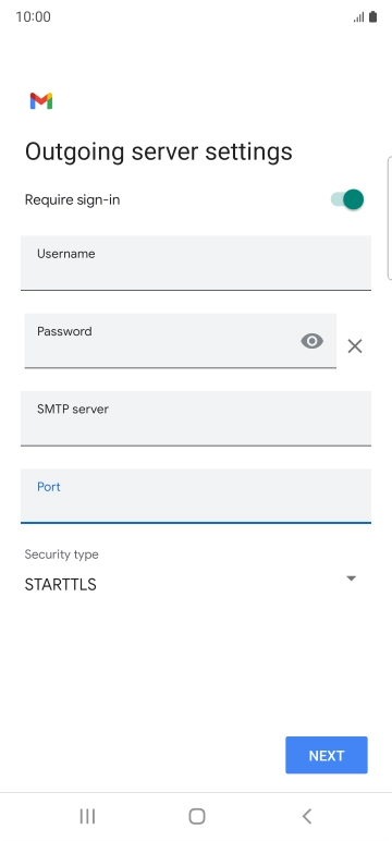 Press the drop down list below 'Security type'. Press the drop down list below 'Security type'.