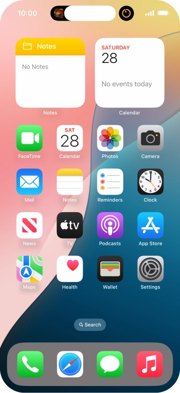 If you have a running application in Dynamic Island, it will appear at the top of the screen.