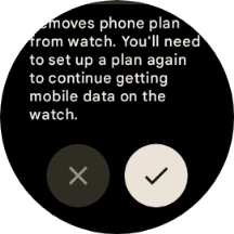 Press the the confirm icon. Wait a moment while the factory default settings are restored. Follow the instructions on the screen to set up your smartwatch and prepare it for use.