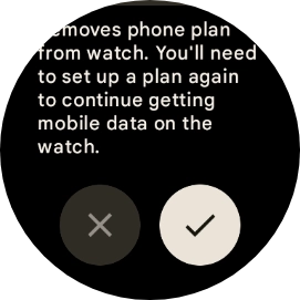 Press the the confirm icon. Wait a moment while the factory default settings are restored. Follow the instructions on the screen to set up your smartwatch and prepare it for use.