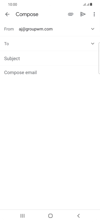 Press the field next to 'To' and key in the first letters of the recipient's name. Press the field next to 'To' and key in the first letters of the recipient's name.
