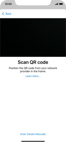 Place the QR code you've received inside the phone camera frame to scan the code.
