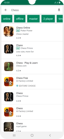 Press the required app.