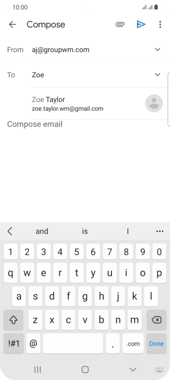 Press the required contact. Press the required contact.