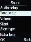 Select Tone setup.