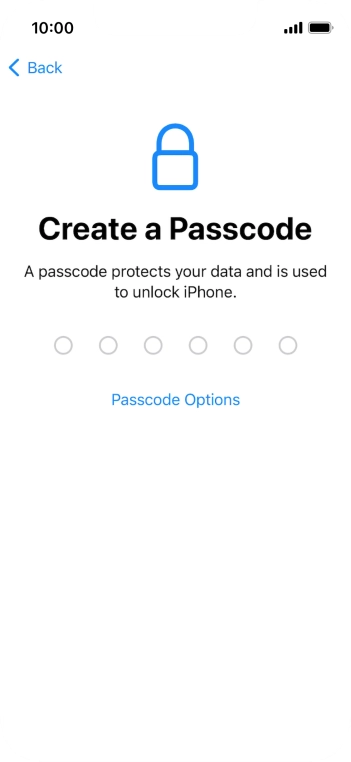 Press Passcode Options. Press Passcode Options.