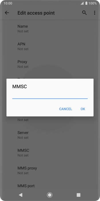 Key in http://mmsc.mms.o2.co.uk:8002 and press OK. Key in http://mmsc.mms.o2.co.uk:8002 and press OK.