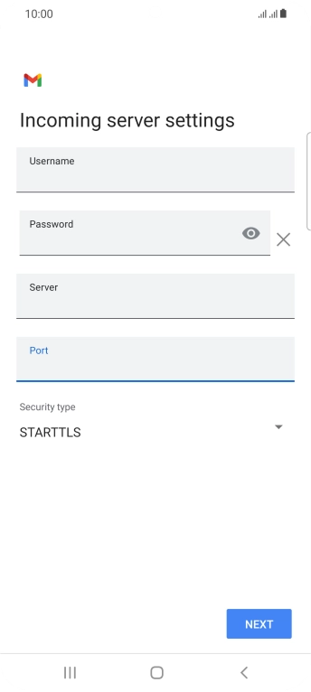 Press the drop down list below 'Security type'. Press the drop down list below 'Security type'.