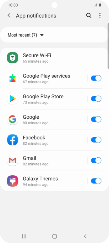 Press the drop down list. Press the drop down list.