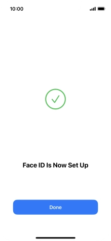 Press Done. If you haven't previously selected a phone lock code, key in a code of your own choice twice.