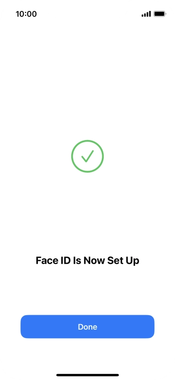Press Done. If you haven't previously selected a phone lock code, key in a code of your own choice twice.