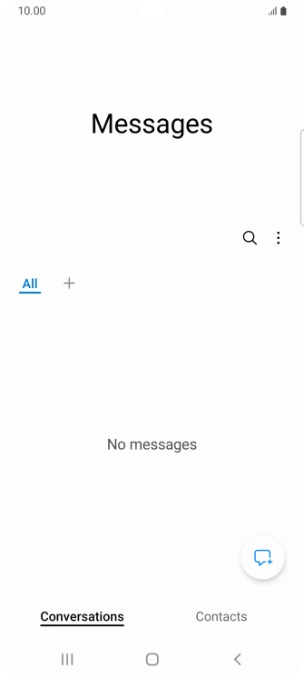 Press the new message icon. Press the new message icon.