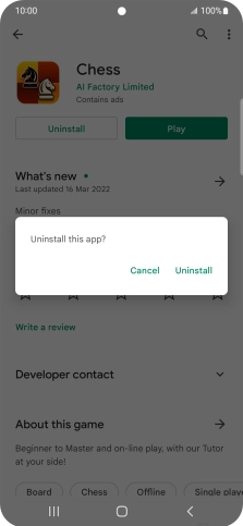Press Uninstall.