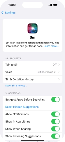 Press Talk to Siri.