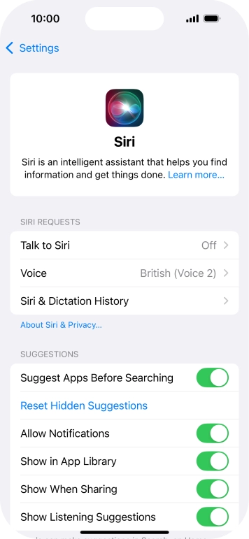 Press Talk to Siri.
