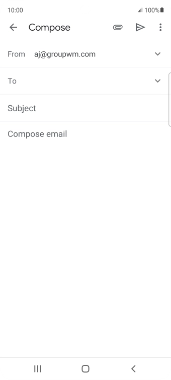 Press the field next to 'To' and key in the first letters of the recipient's name. Press the field next to 'To' and key in the first letters of the recipient's name.