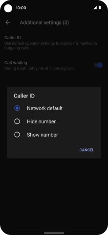 Press Show number to turn on caller identification.
