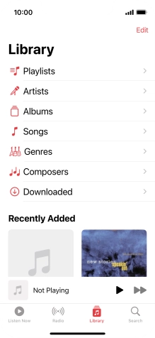 Press Playlists.