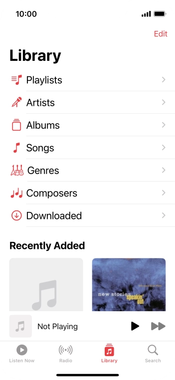 Press Playlists.