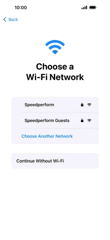 Press the required WiFi network.