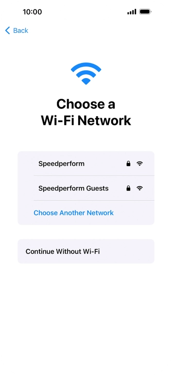 Press the required WiFi network. Press the required WiFi network.
