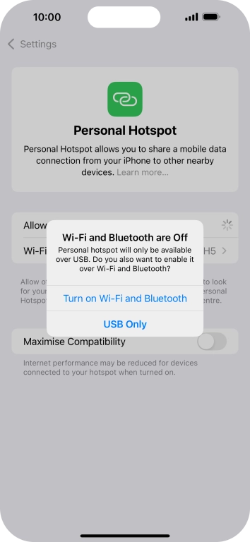If WiFi is turned off, press Turn on Wi-Fi and Bluetooth.