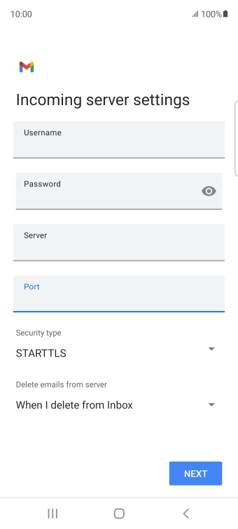 Press the drop down list below 'Security type'. Press the drop down list below 'Security type'.