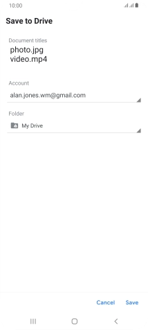 Press the field below 'Folder' and go to the required folder.