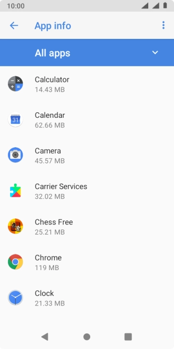 Press the required app. Press the required app.